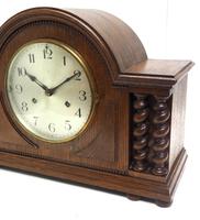Solid Oak Hat Shaped Mantel Clock 8-day by Hac Westminster Chime (6 of 10) Solid Oak Hat Shaped Mantel Clock 8-day by Hac Westminster Chime (6 of 10)