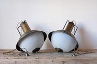 Industrial Style Hanging Lights, Brass With Holophane Glass Shades (7 of 16) Industrial Style Hanging Lights, Brass With Holophane Glass Shades (7 of 16)