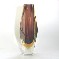 Large 10" Art Glass Alessandro Mandruzzato Murano Faceted Sommerso Vase 1970s (5 of 7) Large 10" Art Glass Alessandro Mandruzzato Murano Faceted Sommerso Vase 1970s (5 of 7)