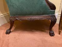 George II Style Solid Mahogany Ornately Carved Wing Armchair (6 of 10) George II Style Solid Mahogany Ornately Carved Wing Armchair (6 of 10)