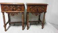 Pair of French Walnut Bedside Lamp Tables (9 of 10) Pair of French Walnut Bedside Lamp Tables (9 of 10)