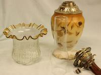 Antique Victorian Satin Glass Vase Lamp (7 of 8) Antique Victorian Satin Glass Vase Lamp (7 of 8)
