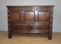 Carved Oak Two Drawer Coffer (3 of 7) Carved Oak Two Drawer Coffer (3 of 7)