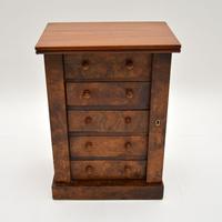 Antique Victorian Burr Walnut Miniature Wellington Chest (11 of 11) Antique Victorian Burr Walnut Miniature Wellington Chest (11 of 11)