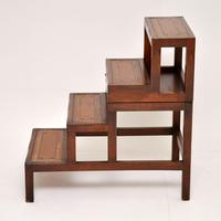 Antique Mahogany & Leather Folding Library Steps / Coffee Table (4 of 11) Antique Mahogany & Leather Folding Library Steps / Coffee Table (4 of 11)