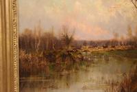 Oil Painting by Sidney Pike "Evening in the Forest" (4 of 6) Oil Painting by Sidney Pike "Evening in the Forest" (4 of 6)