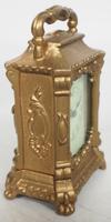 Antique Travelling Miniature Carriage Clock - Original Leather Case Made of Gilt Metal with Enamel Dial Mantel Clock (4 of 12) Antique Travelling Miniature Carriage Clock - Original Leather Case Made of Gilt Metal with Enamel Dial Mantel Clock (4 of 12)