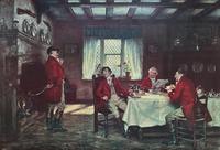 ''The Huntsmen Meet'' Wonderful Large Vintage 18th Century Style Print on Board Picture (2 of 12) ''The Huntsmen Meet'' Wonderful Large Vintage 18th Century Style Print on Board Picture (2 of 12)