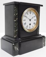Antique French Slate & Marble 8 Day Mantel Clock J W Benson (5 of 8) Antique French Slate & Marble 8 Day Mantel Clock J W Benson (5 of 8)