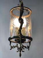 Vintage French Gilt Bronze Three Light Hall Lantern Pendant (3 of 12) Vintage French Gilt Bronze Three Light Hall Lantern Pendant (3 of 12)