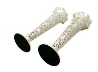 Pair of Antique Art Nouveau Sterling Silver 10 1/2" Vases 1905 (5 of 9) Pair of Antique Art Nouveau Sterling Silver 10 1/2" Vases 1905 (5 of 9)