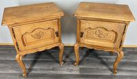 Pair of Vintage French Style Oak Bedside Tables Nightstands Cabinets (1 of 10)