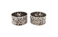 Pair of Antique Victorian Sterling Silver Napkin Rings in Case 1897 (6 of 8) Pair of Antique Victorian Sterling Silver Napkin Rings in Case 1897 (6 of 8)