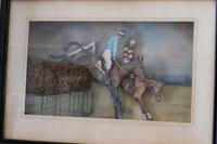 Diorama of Two Racehorses Jumping (2 of 8) Diorama of Two Racehorses Jumping (2 of 8)