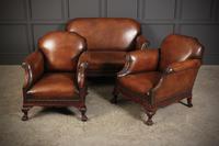 Hand Dyed Chestnut Leather & Mahogany Club Suite (15 of 19) Hand Dyed Chestnut Leather & Mahogany Club Suite (15 of 19)