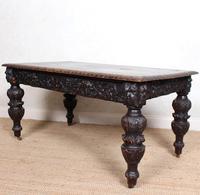 Carved Oak Desk Library Table Gothic Jacobean Large 19th Century (7 of 18) Carved Oak Desk Library Table Gothic Jacobean Large 19th Century (7 of 18)