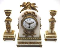 Incredible French White Marble Mantel Clock French 8-day Timepiece Garniture Clock Set (2 of 13) Incredible French White Marble Mantel Clock French 8-day Timepiece Garniture Clock Set (2 of 13)