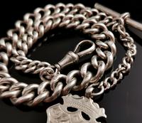 Antique Victorian Silver Albert Chain, Watch Chain (11 of 12) Antique Victorian Silver Albert Chain, Watch Chain (11 of 12)
