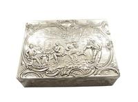 Antique Sterling Silver Trinket Box with Tavern & Fishing Scenes 1909 (5 of 11) Antique Sterling Silver Trinket Box with Tavern & Fishing Scenes 1909 (5 of 11)