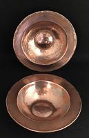 Pair of Planished Copper & Silvered Dishes by Hugh Wallis (3 of 5) Pair of Planished Copper & Silvered Dishes by Hugh Wallis (3 of 5)