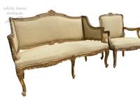 Exceptional Antique French 19th Century Gold Gilt Upholstered Salon Suite (7 of 9) Exceptional Antique French 19th Century Gold Gilt Upholstered Salon Suite (7 of 9)