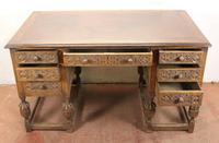 1930s Carved Oak Desk with Good Oak Top. 1 Piece (2 of 4) 1930s Carved Oak Desk with Good Oak Top. 1 Piece (2 of 4)