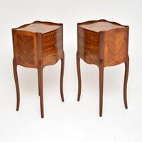 Pair of Antique French Inlaid Marquetry Bedside Tables (4 of 10) Pair of Antique French Inlaid Marquetry Bedside Tables (4 of 10)