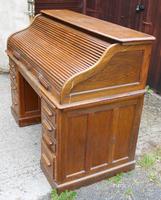 1900's Oak Roll Top Desk Well Fitted (4 of 5) 1900's Oak Roll Top Desk Well Fitted (4 of 5)