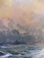 Oil on Board Battle on the Ocean Wave Listed Artist Dion Pears (9 of 12) Oil on Board Battle on the Ocean Wave Listed Artist Dion Pears (9 of 12)