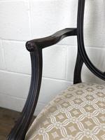 Antique 19th Century Open Arm Carver Armchair with Fabric Seat (M-1196) (3 of 11) Antique 19th Century Open Arm Carver Armchair with Fabric Seat (M-1196) (3 of 11)