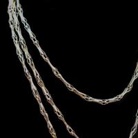 Antique Victorian 9ct 9K Gold Fancy Faceted Long Guard Muff Chain Necklace (2 of 9) Antique Victorian 9ct 9K Gold Fancy Faceted Long Guard Muff Chain Necklace (2 of 9)