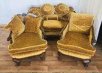 Walnut Lounge Suite of Three Pieces Walnut Lounge Suite of Three Pieces