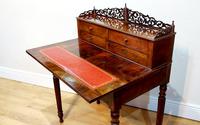 19th Century French Flame Mahogany Desk (6 of 6) 19th Century French Flame Mahogany Desk (6 of 6)