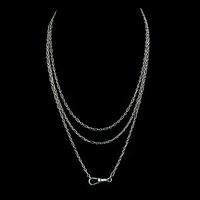 Antique Victorian Sterling Silver Long Guard Muff Chain Necklace with Dog Clip (2 of 8) Antique Victorian Sterling Silver Long Guard Muff Chain Necklace with Dog Clip (2 of 8)