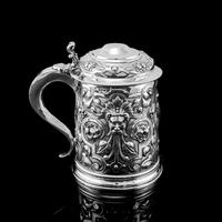 Antique Solid Sterling Silver Large Tankard with Royal Marines Officer Interest - Goldsmiths & Silversmiths Co 1900 (13 of 28) Antique Solid Sterling Silver Large Tankard with Royal Marines Officer Interest - Goldsmiths & Silversmiths Co 1900 (13 of 28)