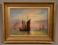 Oil Painting Pair by George Dodgson Callow "A Calm, Mounts Bay" and "On the South Coast" (2 of 9) Oil Painting Pair by George Dodgson Callow "A Calm, Mounts Bay" and "On the South Coast" (2 of 9)