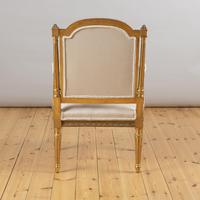 Pair of Large 19th Century Louis XV1 Style French Gilt Armchairs (7 of 10) Pair of Large 19th Century Louis XV1 Style French Gilt Armchairs (7 of 10)