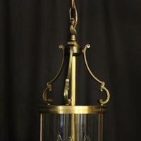 French Convex Gilded Triple Light Hall Antique Lantern (3 of 10) French Convex Gilded Triple Light Hall Antique Lantern (3 of 10)