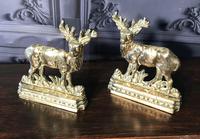 Pair of Victorian Cast Brass Stags (2 of 9) Pair of Victorian Cast Brass Stags (2 of 9)