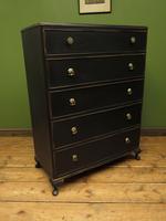 Art Deco Black Painted Chest of Drawers, Gothic Shabby Chic (13 of 13) Art Deco Black Painted Chest of Drawers, Gothic Shabby Chic (13 of 13)