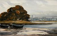 Edward Elliot (1850-1916) Superb Vintage Fishing Estuary Landscape Oil Painting (7 of 12) Edward Elliot (1850-1916) Superb Vintage Fishing Estuary Landscape Oil Painting (7 of 12)