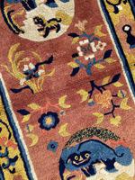 Antique Chinese Ningxia Rug 1.59m x 0.74m (6 of 9) Antique Chinese Ningxia Rug 1.59m x 0.74m (6 of 9)