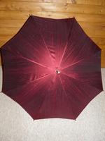 Vintage Hand Carved Handled Umbrella With Burgundy Canopy & Tassel (3 of 13) Vintage Hand Carved Handled Umbrella With Burgundy Canopy & Tassel (3 of 13)