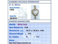 5.48ct Opal & 2.91ct Diamond, 15ct Yellow Gold Heart Pendant - Antique c.1910 (7 of 9) 5.48ct Opal & 2.91ct Diamond, 15ct Yellow Gold Heart Pendant - Antique c.1910 (7 of 9)