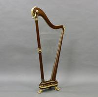 A mahogany & ormolu harp shaped fire screen (3 of 6) A mahogany & ormolu harp shaped fire screen (3 of 6)