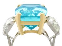 25.23ct Aquamarine & 3.40ct Diamond, Platinum Dress Ring - Vintage c.1950 (2 of 9) 25.23ct Aquamarine & 3.40ct Diamond, Platinum Dress Ring - Vintage c.1950 (2 of 9)