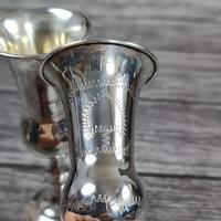 Fine Pair of HM Silver Kiddush Cups London 1923 (8 of 12) Fine Pair of HM Silver Kiddush Cups London 1923 (8 of 12)