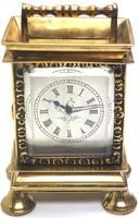 Rare Little Verge Carriage Clock Timepiece, Ormolu cased Silver Dial Mantel Clock (8 of 9) Rare Little Verge Carriage Clock Timepiece, Ormolu cased Silver Dial Mantel Clock (8 of 9)