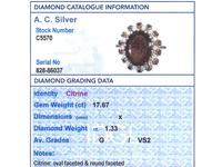 17.67ct Citrine & 1.33ct Diamond, 18ct Yellow Gold Dress Ring - Vintage French c.1950 (6 of 9) 17.67ct Citrine & 1.33ct Diamond, 18ct Yellow Gold Dress Ring - Vintage French c.1950 (6 of 9)