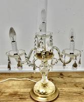 French Brass and Crystal Chandelier Table Lamp, Girandole (5 of 5) French Brass and Crystal Chandelier Table Lamp, Girandole (5 of 5)